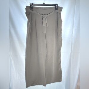 Jules & Leopold Gray Wide Leg Pants with tie detail